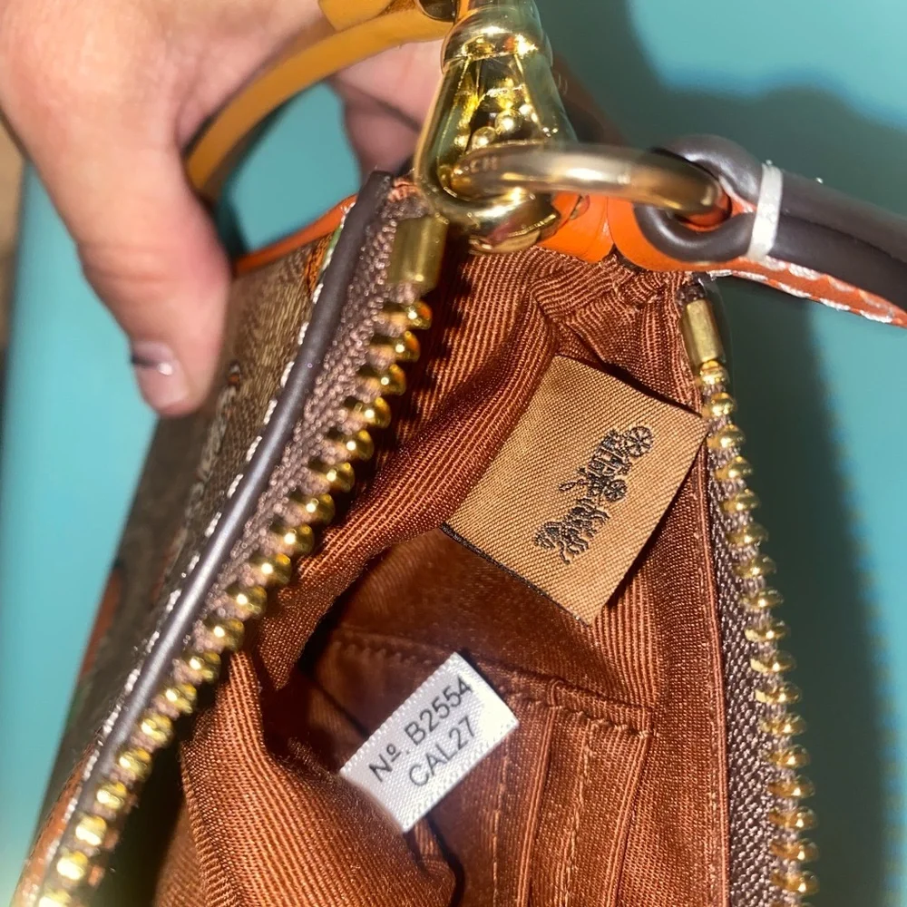 Coach Nolita 19 In Signature Canvas With Orange Print NWT - Picture 11 of 11